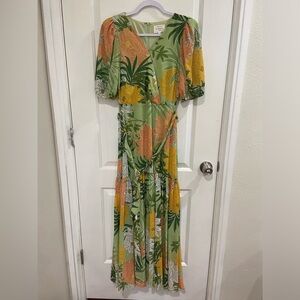 Bohme Green Floral Maxi Dress